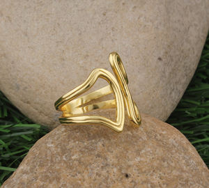 Anillo de Compromiso y Boda Vintage Hecho a Mano en Plata de Ley 925 Chapado en Oro con Engaste de Esmeralda para Mujer, Certificado de Lujo - Product Image 3