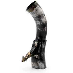 Chope à bière viking noire faite à la main en véritable corne, idéale pour la restauration et les bars, parfaite pour la rentrée scolaire - Product Image 4