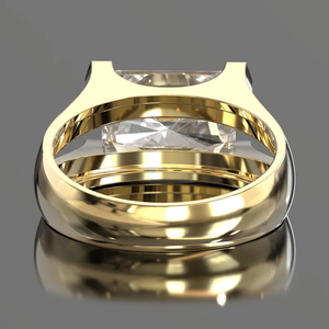 Bague de fiançailles de luxe en diamant de laboratoire taille radiant 2,50 carats, certifiée IGI, or massif 14K/10K/18K, argent 925, VS1-E VVS, unisexe - Product Image 4
