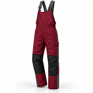 Combinaison de travail OEM unisexe bicolore, vêtements de travail utilitaires en coton imperméable avec genouillères renforcées et poches cargo pour la construction - Product Image 2