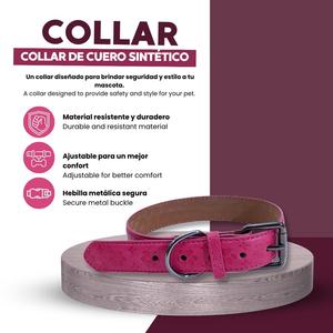 Collare per Animali Domestici Yommy in Ecopelle con Chiusura di Sicurezza per Cani e Gatti - Product Image 2