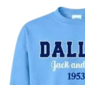 สีฟ้าอ่อนสีชมพูดัลลัส 1953 เสื้อสเวตเตอร์คอกลมแขนยาวเสื้อสวมหัวลำลองเสื้อผ้าแฟชั่นสำหรับผู้ชายผู้หญิงสวมใส่ได้ทุกวัน - Product Image 3