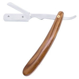 Professional Stainless Steel Manual Shaving Razors Wooden Handle Folding Straight Edge Disposable Salon Body Bikini Hair Removal - Product Image 2