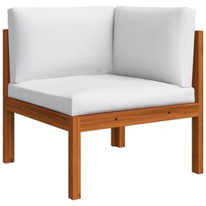Conjunto de Muebles de Jardín Modulares Grandes de Madera de Acacia Crema, Sofás de Jardín - Product Image 5