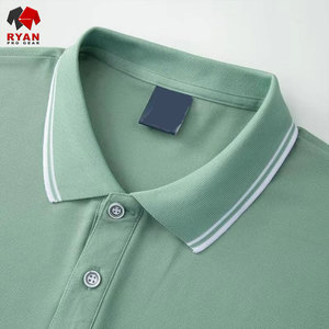เสื้อโปโลดีไซน์เฉพาะของ Ryan Pro Gear สำหรับผู้ชายสไตล์สวมหัวพร้อมแผ่นป้ายโลโก้ปรับแต่งได้ - Product Image 1