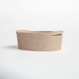 Cesta de ratán tejida a mano natural para almacenamiento decorativo en el hogar o la oficina, producto de herramienta torneada - Product Image 4