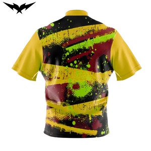 High Quality Professional Sublimation Printing <b>Bowling</b> Jersey Comfortable Breathable Unisex Short Sleeved 1/4 Zipper - Product Image 2