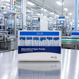 Points de séchage endodontiques en papier absorbant marqués ISO, codés par couleur, pour le séchage des canaux radiculaires, manuels, coniques 2%, 4%, 6%, INDIA - Product Image 3