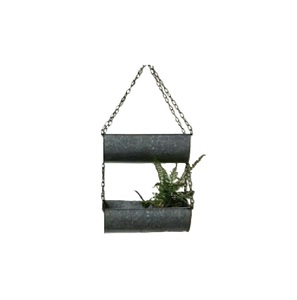 Maceta colgante de metal galvanizado, maceta rústica de pared para suculentas, hierbas, decoración de pared para casa de campo o granja. - Product Image 3