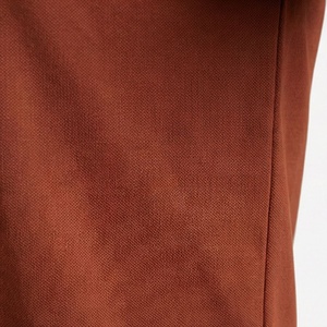 Polo à manches courtes pour homme, couleur rouille, à blocs de couleur, tricoté, décontracté, design uni, coupe classique, boutons sur le devant - Product Image 5