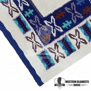 Sous-selle de dressage personnalisable multicolore en feutre polycoton avec logo, en laine de Nouvelle-Zélande et coton, pour l'équitation - Product Image 3