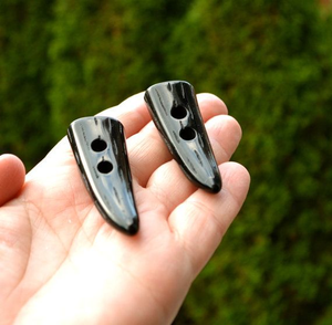 Botones de Cuerno de Búfalo de la India 100% Naturales de Alta Calidad, Hechos a Mano con Orificios - Product Image 2