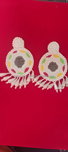 2025 nueva declaración de moda pendientes de gota bordados con cuentas clásico Multicolor tamaño personalizado Fiesta de la última colección - Product Image 3