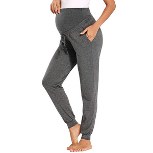 Pantalones Deportivos Casuales de Buena Calidad OEM, Corte Holgado, Lisos, para Mujeres Embarazadas, Leggings Transpirables para Embarazo - Product Image 6