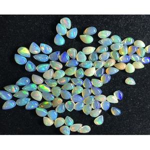 Natural Ethiopian <b>Opal</b> Cabochon Pear Shape Calibrated White Pink Green AAA Quality Loose Gemstone Wholesale Jewelry Making - Product Image 5