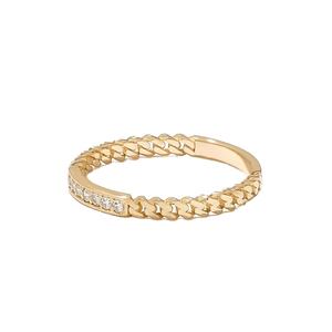 Nouveau Design Lab Grown Diamond Ring Channel Set Round Cut CVD Eternity Wedding Band Anneau de chaîne liée de haute qualité pour les femmes - Product Image 1