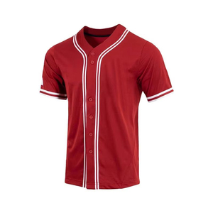 เสื้อเบสบอลซอฟต์บอลลายทางปรับแต่งได้ ระบายอากาศได้ดี โพลีเอสเตอร์ 100% 180 กรัม เสื้อชาย/หญิง/เยาวชน กระดุมสองเม็ด ชื่อทีม หมายเลข - Product Image 1