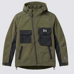 Veste d'hiver imperméable unisexe de qualité export avec capuche, logo personnalisé sur le devant, style streetwear Europe USA, coupe-vent - Product Image 1