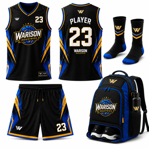 Custom Sublimated Basketball Uniform Set Men Sports Jersey Shorts Team Basketball Kit Training Basketball Uniform Kit - Product Image 1