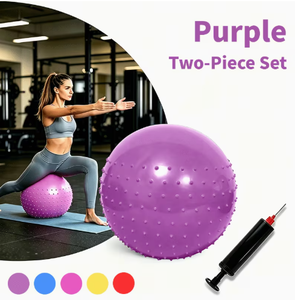 Ballon de yoga rond en PVC rose HAWK SPORTS INDUSTRIES, 4,9 pouces, antidérapant, pour exercices de fitness, pompe incluse, surface lisse, logo personnalisé pour adultes - Product Image 2
