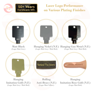 MING KEE METAL Servicio de Logotipo Láser Plano Personalizado Sin Costo de Molde MOQ Bajo 100 Piezas Grabado de Alta Precisión para Etiqueta Metálica de Bolso - Product Image 4