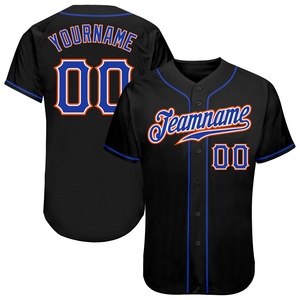 เสื้อเบสบอลแท้สีดำ-ส้มแบบกำหนดเองจาก OMMIZ INDUSTRY ขายส่งขายดีที่สุด - Product Image 4