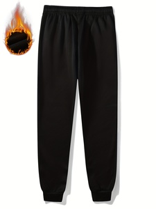 Mens Fleece <b>Lined</b> Jogger Trousers Winter Warm Sweatpants Casual <b>Pants</b> Wholesale Clothing Manufacturer - Product Image 4