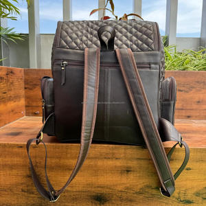 Mochila de piel acolchada mecanizada a mano de alta calidad personalizada al por mayor mochilas multifuncionales de gran capacidad para mujer - Product Image 5