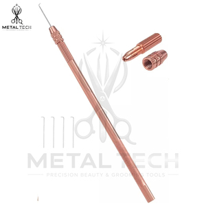 Porte-aiguilles de ventilation en laiton or rose, 4 tailles, aiguilles micro-hameçons en acier inoxydable, durables et professionnelles pour perruques Lace Frontal et toupets - Product Image 3