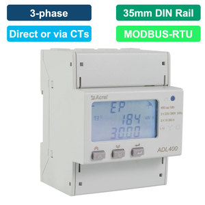El medidor de energía de riel Din trifásico Acrel ADL400 mide MAX 80A con RS485 Modbus-RTU para sistemas de gestión de energía de edificios - Product Image 5