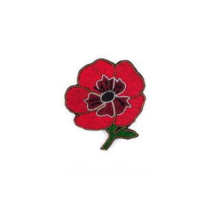 Handmade Luxury Fashion Brooch Custom Crown Heart Embroidery with Bullion Wire Beads Handcrafted <b>Pin</b> for Clothing Accessory - Product Image 1