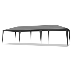 Tenda Nera 3x9m per Matrimoni ed Eventi all'Aperto con 8 Pareti Laterali Rimovibili e Tettoia Impermeabile per Cerimonie e Feste in Giardino - Product Image 1