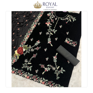 La Mejor Oferta en Lotes al por Mayor: Nuevo Traje Salwar de Diseño Pakistaní con Bordado de Terciopelo para Mujer a Bajo Precio - Product Image 4