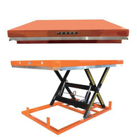 500Kg 1M 2M 3M ciseaux électriques hydrauliques soulevant la grande plate-forme de table avec des roues