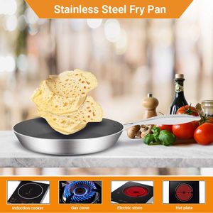 36cm Stainless Steel Non-Stick Induction Compatible Fry Pan <b>Skillet</b> Home Professional Kitchen Extra-<b>Large</b> Size - Product Image 4