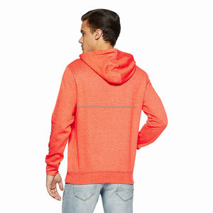 Sweat-shirts à capuche orange pour hommes grande taille, coton de haute qualité, vêtements décontractés unis, sweat-shirts d'hiver en vente - Product Image 2