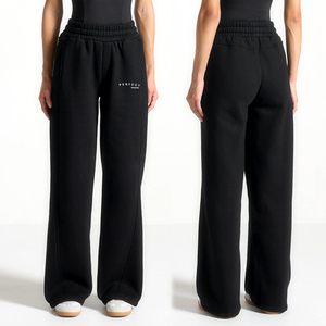 Pantalones de chándal de invierno extragrandes personalizados para mujer, de pierna ancha recta, cintura elástica, estilo hip hop, ropa de calle, chándales - Product Image 4