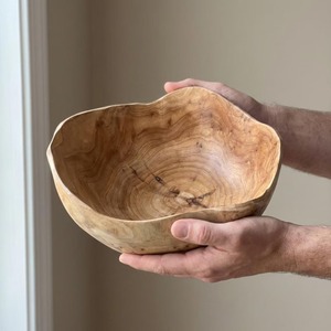 Handcrafted Live Edge Wooden Bowl Natural <b>Rustic</b> Serving Bowl Artisan <b>Wood</b> Dish Unique Organic Shape Kitchen Decor Eco Friendly - Product Image 4