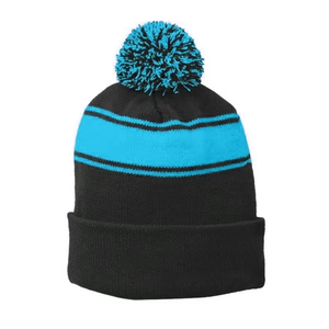 Gorro de Invierno de Punto Unisex Personalizado al por Mayor con Pompón |   Gorra Deportiva COSH SPORTS de Acrílico con Puño Elástico y Rayas Cálidas - Product Image 3
