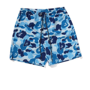 <b>Men's</b> Turquoise Shark Printed Swim Trunks. The <b>only</b> dress code: drawstring, quick-dry, and ready to swim. ODM Manufacturer. - Product Image 2