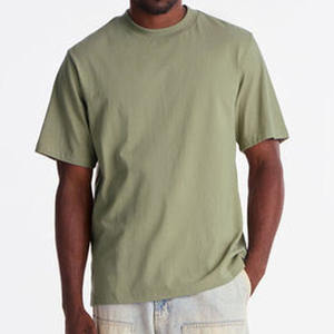 T-shirt en coton respirant à manches courtes pour homme, col rond, streetwear, couleur unie, fabrication OEM ODM, fournisseur - Product Image 4