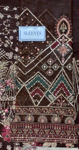 2023 Edición de boda de lujo marrón indio pakistaní red Maxi traje Venta caliente seda viscosa algodón Salwar Kameez vestido - Product Image 4