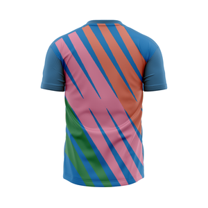 T-shirt d'entraînement professionnel à manches courtes pour homme, 100 % polyester, tricoté, respirant, personnalisable par sublimation, pour équipe - Product Image 3