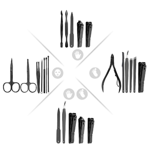 Best Price Manicure Pedicure <b>Kits</b> Best Quality Stainless Steel 7 Pcs <b>Nail</b> Cutter Cuticle Clippers Manicure Pedicure Set - Product Image 5