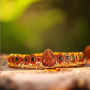 Laxmi Fashion Casual Choker Necklace Set with Alloy Gold Plating and Oxidized Polish - Product Image 1