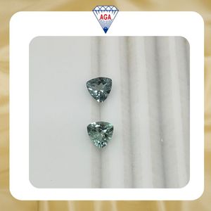 Turmalina Verde Menta Natural Exótica, Corte Trillón, Par de 2 Quilates Calibrados, Grado AAAA, Madagascar, Joyería Fina, Gema Suelta - Product Image 2