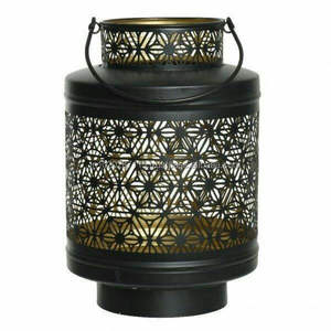 Portavelas votivo de hierro artístico con cortes láser de precisión para crear un ambiente relajante durante la meditación de yoga - Product Image 6