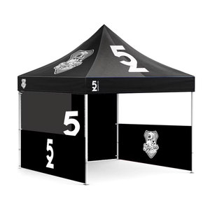 Carpa Plegable Personalizada Tipo Pop-Up 3x3m Negra, Impermeable, de Polipropileno Tejido, Transpirable, de Secado Rápido, con Paredes Laterales para Exteriores - Product Image 3