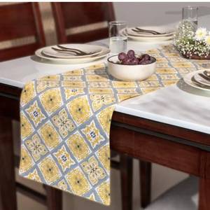 Nuevo Camino de Mesa de Algodón Puro para Bodas, Decoración de Mesa Moderna con Logotipo Personalizado Impreso - Product Image 2