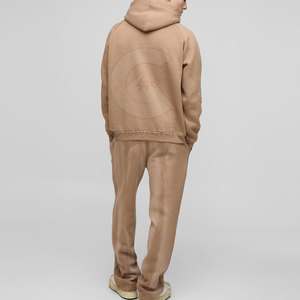 <b>Men</b> Acid Wash Tracksuits Stylish Washed Design Tracksuit Set With <b>Pullover</b> And Matching Trouser Fitness Training Wear - Product Image 2